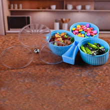 Premium 3 - Compartment Revolving Dry Fruit Box (1 Pc) - justgrabit.in | Just Grab It