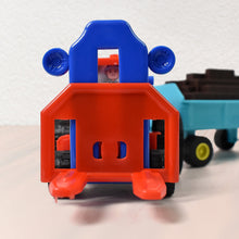 Plastic Tractor Toy Friction Powered Tractor with Bricks Trolley (1 Pc) - justgrabit.in | Just Grab It