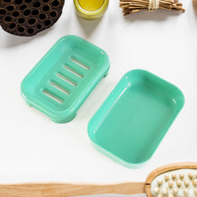 Premium Quality Rectangular Aqua Green Plastic Soap Case (1 Pc) - justgrabit.in | Just Grab It