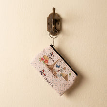 Small Paris Print Zipper Coin & Stationery Pouch (1 Pc) - justgrabit.in | Just Grab It
