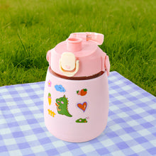 Stainless Steel Vacuum Insulated Water Bottle with Handle & Sticker (700 ML) - justgrabit.in | Just Grab It