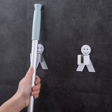 Smile Face Wall Mounted Brush & Broom Organize Holder, Hanger Storage Rack Kitchen Clip Seamless Mop Hook with Mounted Hanging (1Pc) - Justgrabit Inc.