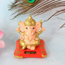 Decorative Medium Lord Ganesh Idol Decorative Statue with Solar - Powered Base (1 Pc) - Justgrabit Inc.