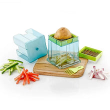 2 - in - 1 Potato Chipper & Slicer – French Fries Maker with Two - Blade Cutter (1 Pc) - Justgrabit Inc.