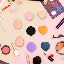 Mini Finger Makeup Powder Puff (Multicolour, 8 Pcs Set) - justgrabit.in | Just Grab It