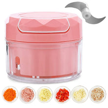 Manual Mini Food Processor Vegetable Chopper Hand Pull String Onion Chopper (1 Pc) - justgrabit.in | Just Grab It
