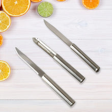 Stainless Steel Multipurpose Sharp Cutting Knife with Non - Slip Handle for Fruit, Meat and Vegetable Chopping (Pack Of 3) - Justgrabit Inc.
