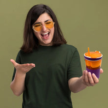 2 in 1 Snack & Drink Snackeez Travel Cup in One Container (1pc) - justgrabit.in | Just Grab It