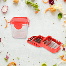 Multifunction Vegetable Cutter Manual Vegetable Quick Dicer Fruit Chopper Slicer with 3 Interchangeable Stainless Steel Blade Inserts, Non - Skid Base Slicer and Chopper - Justgrabit Inc.