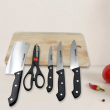 Stainless Steel 6 Piece Kitchen Knife Knives Set For Home Restaurant - justgrabit.in | Just Grab It