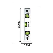 30 cm Aluminum Alloy Magnetic Torpedo Level Metric Rulers - Justgrabit Inc.