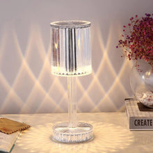 Crystal Table Lamp , Touch Control Atmosphere Nightstand Lamp With USB Charging Line - Justgrabit Inc.