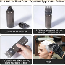 Comb Applicator Bottle, Hair Oil Applicator Bottle for Hair Dye Bottle Applicator Brush with Graduated Scale, Professional Brush Applicator Comb Hairdressing Coloring Styling Tool (1 Pc), Hair accessories - Justgrabit Inc.