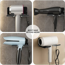 Hair Dryer Holder Wall Mounted Space Plastic Drill Blow Dryer Organizer Rack for Hair Tool Bedroom Bathroom - Justgrabit Inc.