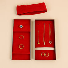 Premium Stainless Steel Velvet Lined Jewellery Storage Box with Lock and Red Interior - justgrabit.in | Just Grab It