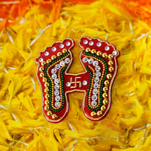 Decorative Laxmi Charan Paduka Sticker Set (Pack of 2 Pc) - justgrabit.in | Just Grab It