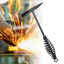 Welding Slag Removal Hammer with Coil Spring Handle | Heavy Duty Chipping Tool for Slag & Spatter Cleaning (1 Pc) - Justgrabit Inc.