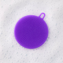 Purple Silicone Dish Scrubber Sponge Mildew Free, Non Stick, Heat Resistant - justgrabit.in | Just Grab It