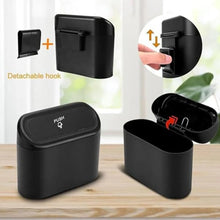 Mini Car Trash Can with Lid, Waterproof Car Trash Bin Storage Box (1 Pc) - justgrabit.in | Just Grab It