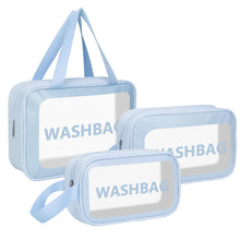 3 - IN - 1 Waterproof Transparent Travel Toiletry Bag Set - justgrabit.in | Just Grab It