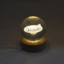 Astronaut 3D Crystal Ball lamps With Wood Base (1 Pc) - justgrabit.in | Just Grab It