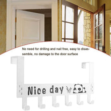 Heavy - Duty Carbon Steel Door Hook Hanger Rack (1 pc / 6 Hook / White) - justgrabit.in | Just Grab It