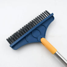 2 in 1 Cleaning Brush & Wiper , Long Handle Floor Brush, Rotatable Cleaning Brush for Bathroom, Kitchen, 120 Degree Triangular Rotating Brush Head with Wiper - justgrabit.in | Just Grab It