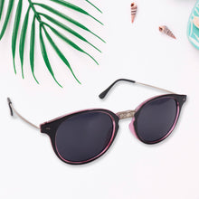 Pink UV Protected Round Sunglasses, classic Sunglasses for Men & Women, Lightweight - justgrabit.in | Just Grab It