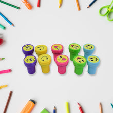Emoticon Stamps 10 pieces in Round Shape Stamp (Multicolor / 10 Pc) - justgrabit.in | Just Grab It