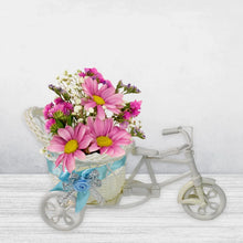 Plastic Cycle Flower vases for Home decor; Bicycle Flower Pot Stand - Justgrabit Inc.