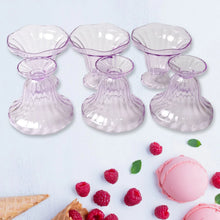 Crystal Plastic Ice - Cream Bowl, Home & Kitchen Serving Platter or Dessert Cup for Sundae, Sweets, Snacks, Fruit, Pudding, Nuts or Dip, Serving Bowls (Crystal Cups, Set of 6) - Justgrabit Inc.