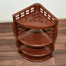 Multi Purpose Plastic Corner Rack a Stylish Storage Shelf for Kitchen / Living Room / Bathroom (1 Pc / 3 Layer ) - Justgrabit Inc.