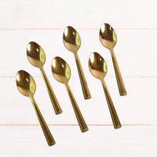 Premium Luxurious Stainless Steel Coated Spoons (6 Pcs Set / Golden) - justgrabit.in | Just Grab It