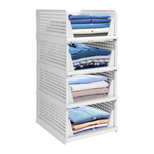 Clothes Organizer 4 layer Drawer for Wardrobe Cupboard Organizer for Clothes Foldable and Stackable Closet Organizer Drawer Organizer for Clothes Multi Purpose Plastic Drawer - justgrabit.in | Just Grab It