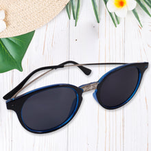 Blue UV Protected Round Sunglasses, classic Sunglasses for Men & Women, Lightweight - justgrabit.in | Just Grab It