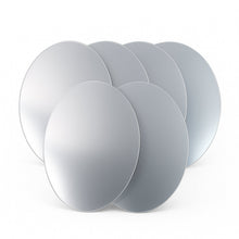 Elegant Oval Frameless Wall Mirror for Home & Office Decor (6 Pc) - justgrabit.in | Just Grab It