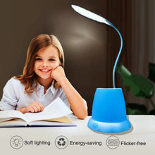 Desk Lamp with Pen Holder Table Lamp with Pencil Stand for Home Office - Justgrabit Inc.