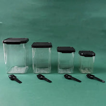 Plastic Air Tight Containers Storage (4 Pc Set With 4 Spoon) - Justgrabit Inc.