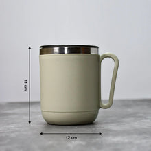 Ganesh Premium Stainless Steel Coffee Mug with heat resistant mug lid. Approx 400Ml mug. - Justgrabit Inc.