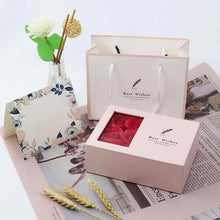 Jewellery Gift Box with Lids & Roses Packaging Box with 6 Roses (1 Set) - justgrabit.in | Just Grab It