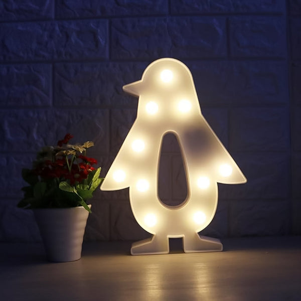 Penguin Shaped Light LED Light Kids Room (1 Pc / Battery Not Included) - justgrabit.in | Just Grab It