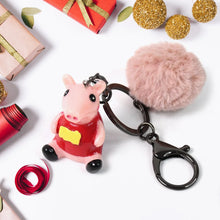 Cute Cartoon Keychain with Fluffy Pom (1 Pc / Mix Design) - Justgrabit Inc.