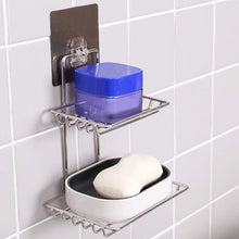 Kitchen Bathroom Soaps Storage Rack with 2 Hook for Home - Justgrabit Inc.