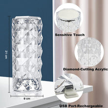 Crystal Touch Night Light for Bedroom Decor (16 Colors, Remote, USB) - justgrabit.in | Just Grab It