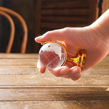 Crystal Globe / World Map 50 mm with Golden Stand (1 Pc) - justgrabit.in | Just Grab It