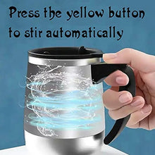 Self Stirring Mug With Lid used in all kinds of household and official places for serving drinks, coffee, any types of beverages etc. (1 Pc / 400 ML) - Justgrabit Inc.