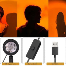 Multi Colors Sunset Lamp, Sunset Projection Lamp LED Night Lights - Justgrabit Inc.