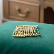 Decorative Golden Safety Pin Brooch Set (12 Pc Set) - justgrabit.in | Just Grab It
