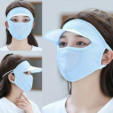 Women’s Full Face UV Protection Cap with Built - in Mask & Wide Brim Visor (1 Pc) - justgrabit.in | Just Grab It