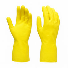 2 pair med yellow gloves For Types Of Purposes Like Washing Utensils, Gardening And Cleaning Toilet Etc. - Justgrabit Inc.